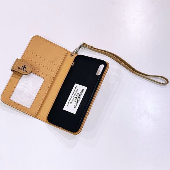 NEW Queork iPhone XS Max Wallet Cell Phone Case Cork Folio Wristlet Strap Vegan - Picture 3 of 6